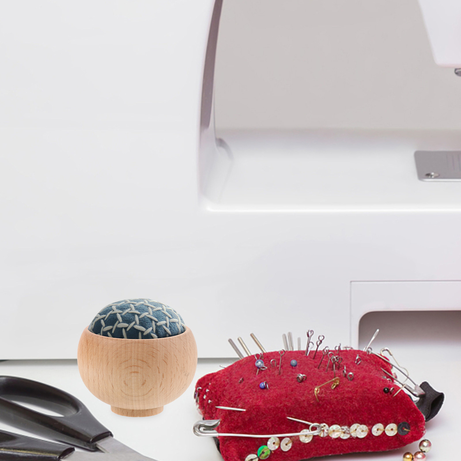 4Pcs Reusable Wooden Pincushio - Sewing Pin Cushion reseña y precio