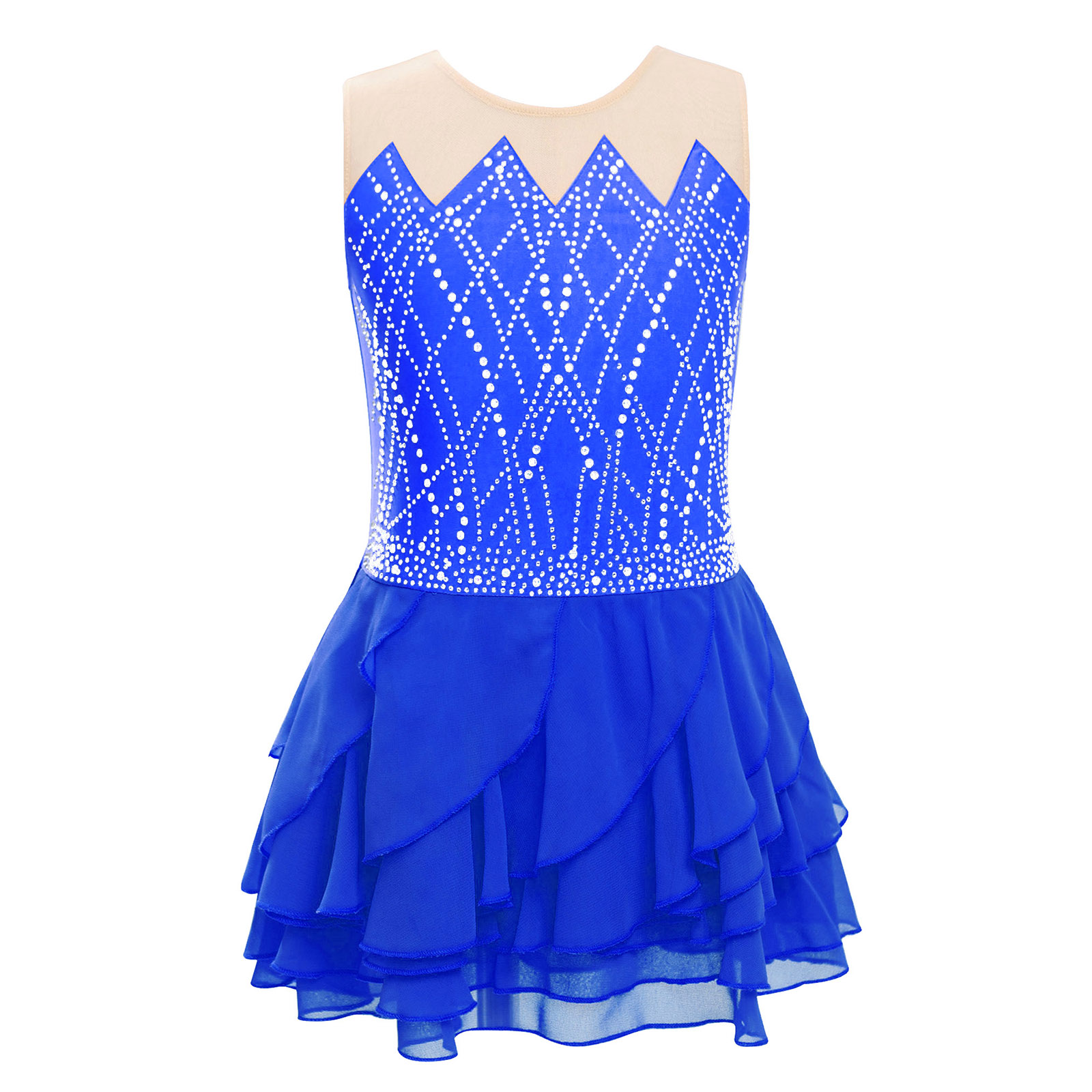 Girls Mesh Figure Skating Dres - Sewing Vest reseña y precio