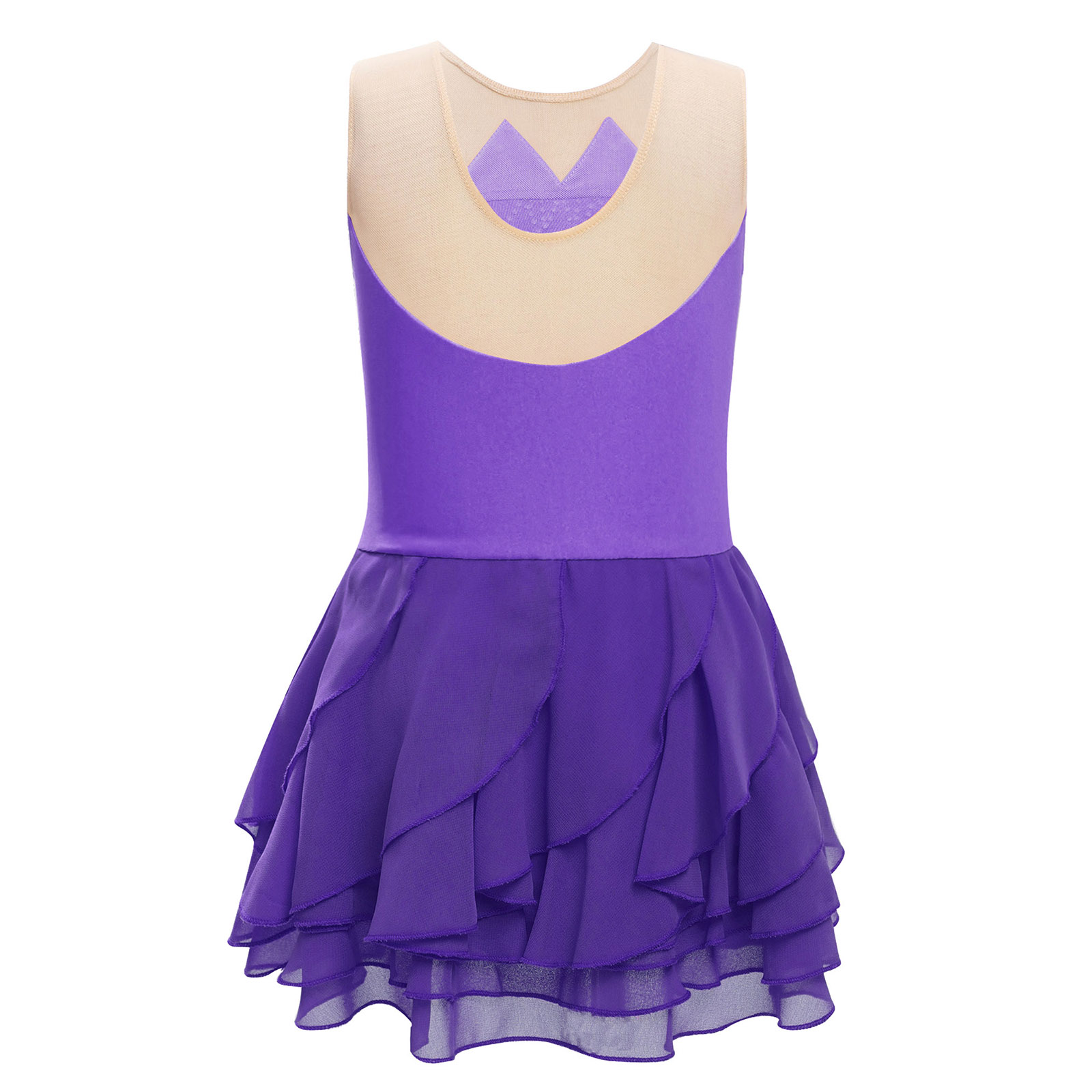 Girls Mesh Figure Skating Dres - Sewing Vest reseña y precio