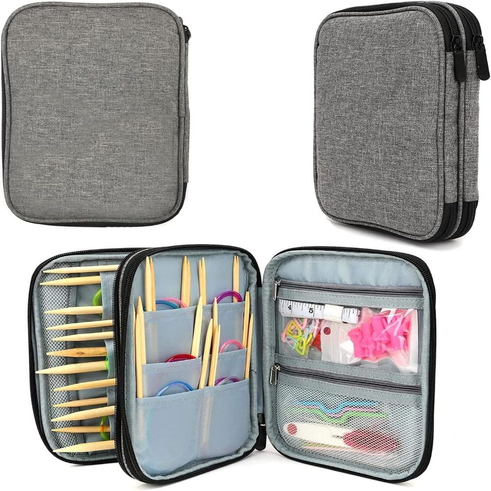Knitting Needle Case, Portable - Textile Sewing Kit reseña y precio