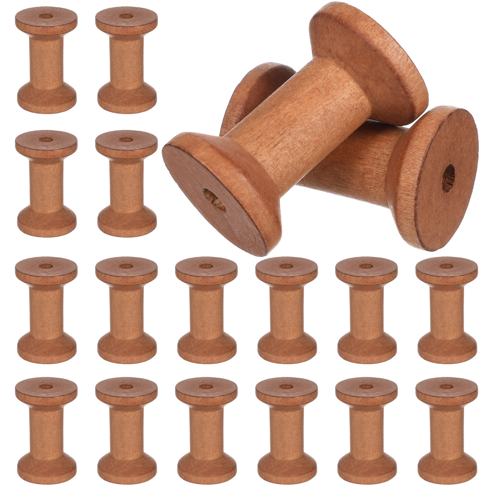 20Pcs Wooden Thread Holders Em - Thread Bobbins Empty reseña y precio