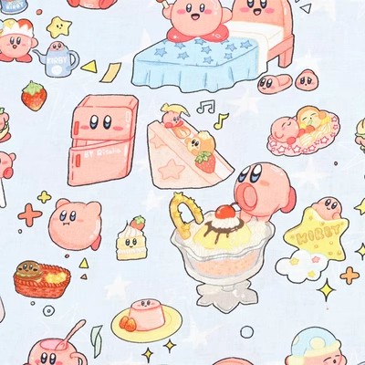Cartoon Kirby 100 Cotton Fabri - Textile And Sewing Materials reseña y precio