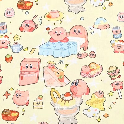 Cartoon Kirby 100 Cotton Fabri - Textile And Sewing Materials reseña y precio
